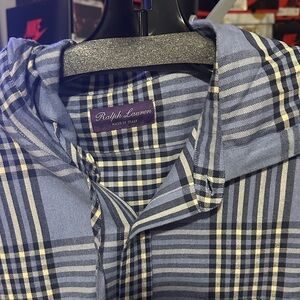 Polo by Ralph Lauren Men's Navy and White Check Shirt